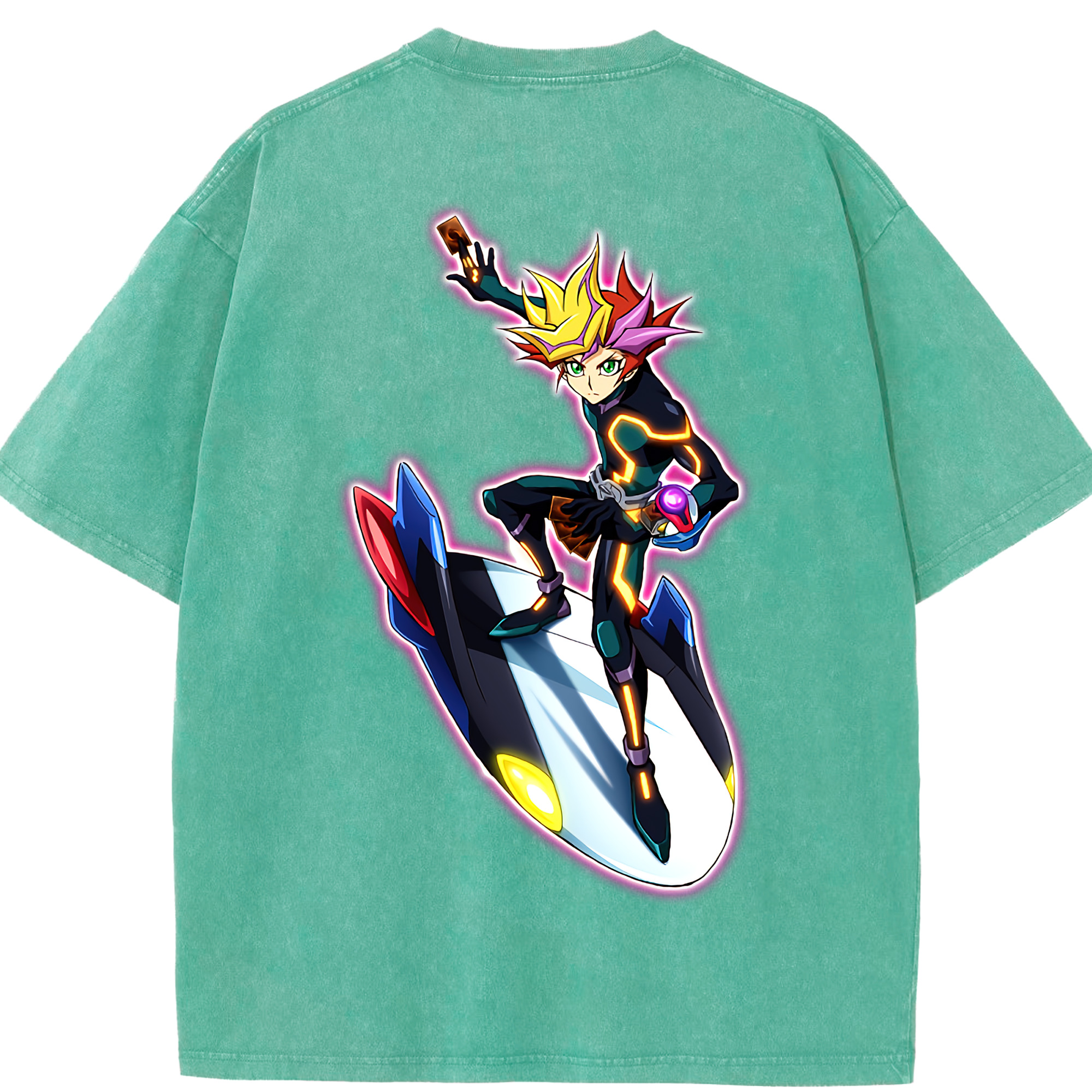 （画像用） 遊☆戯☆王 Yu-Gi-Oh! 綿100% ヴィンテージ風 半袖Tシャツ（背面プリント）
